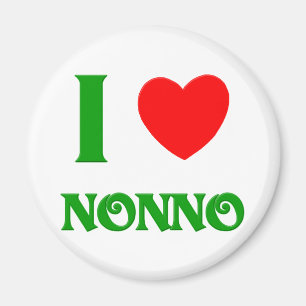 I Liebe Nonno (italienischer Großvater) Magnet