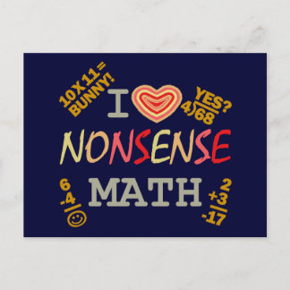 I Liebe Nonsense Mathematik Feiertagspostkarte