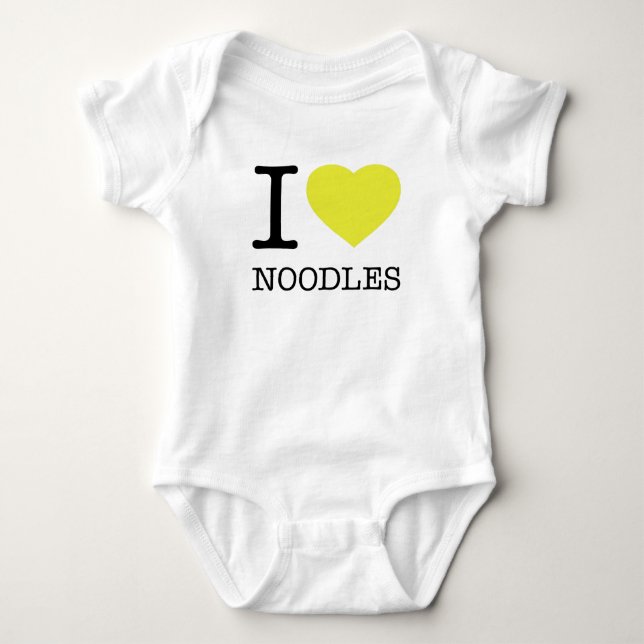 I LIEBE NOODLES BABY STRAMPLER (Vorderseite)