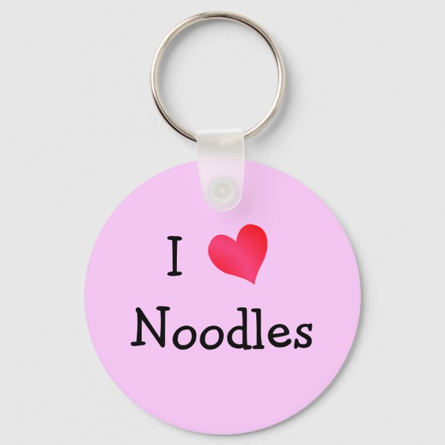 I Liebe Noodles Schlüsselanhänger (Vorderseite)