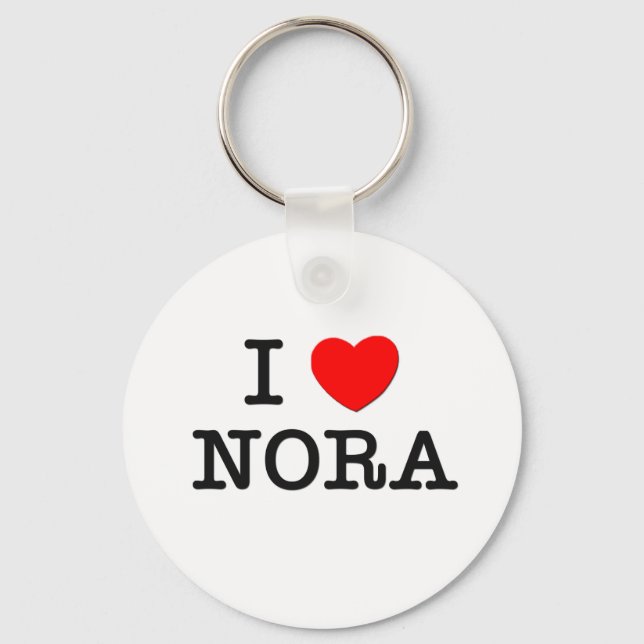 I Liebe Nora Schlüsselanhänger (Vorderseite)