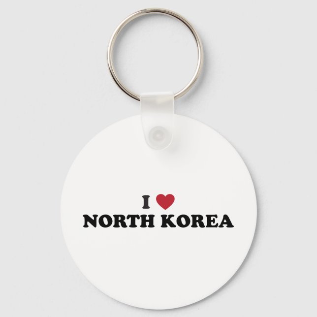 I Liebe Nordkorea Schlüsselanhänger (Vorderseite)