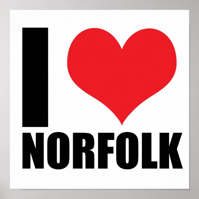I Liebe Norfolk Poster (Vorne)