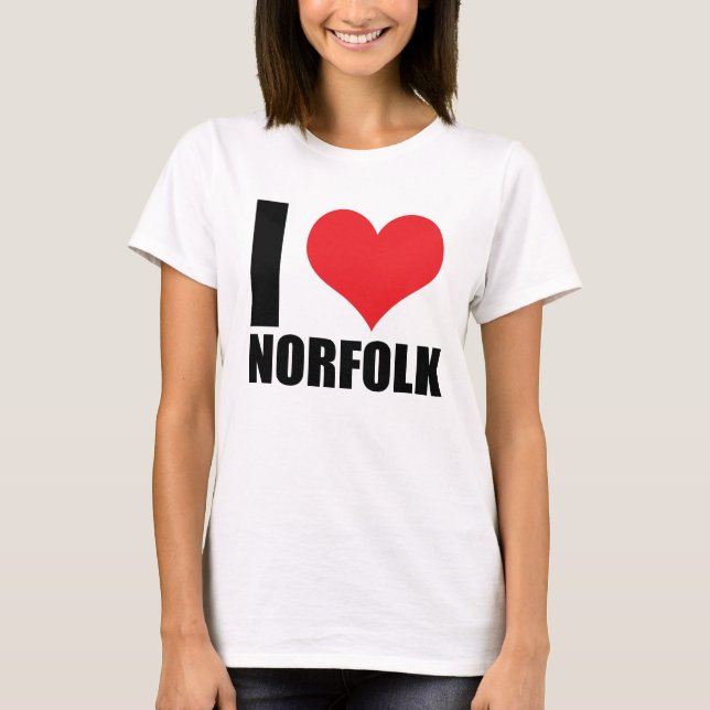 I Liebe Norfolk T-Shirt (Vorderseite)