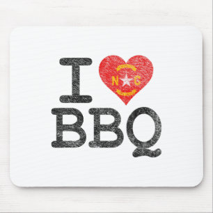 I Liebe North Carolina Grillen I Heart Nc Byrbecue Mousepad