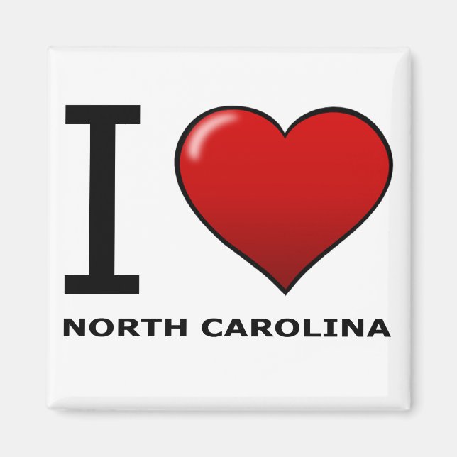 I LIEBE NORTH CAROLINA MAGNET (Vorne)