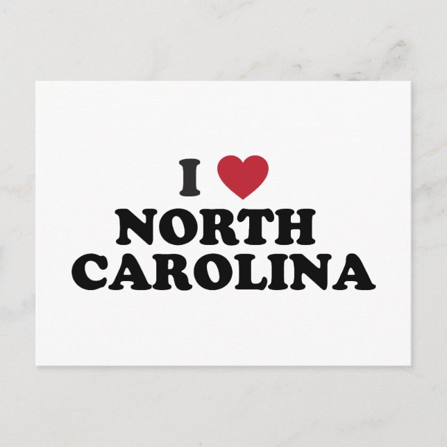 I Liebe North Carolina Postkarte (Vorderseite)