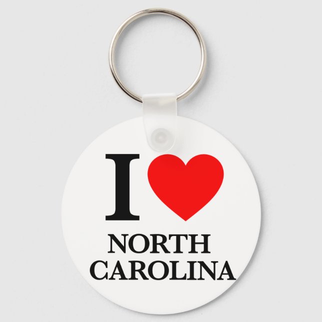 I Liebe North Carolina Schlüsselanhänger (Vorderseite)