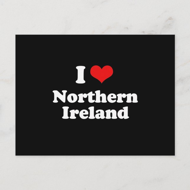 I Liebe Northern Ireland Tshirt Postkarte (Vorderseite)