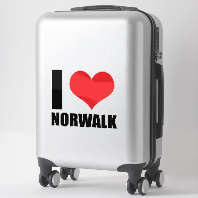 I Liebe Norwalk Aufkleber (Koffer)