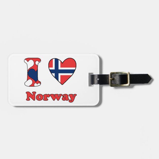 I Liebe Norwegen Gepäckanhänger (Vorderseite horizontal)