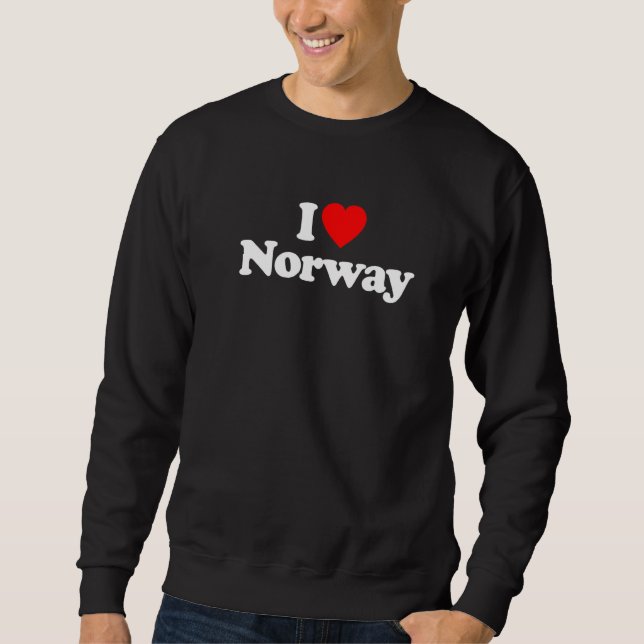 I Liebe Norwegen Herzlich Funny Sweatshirt (Vorderseite)