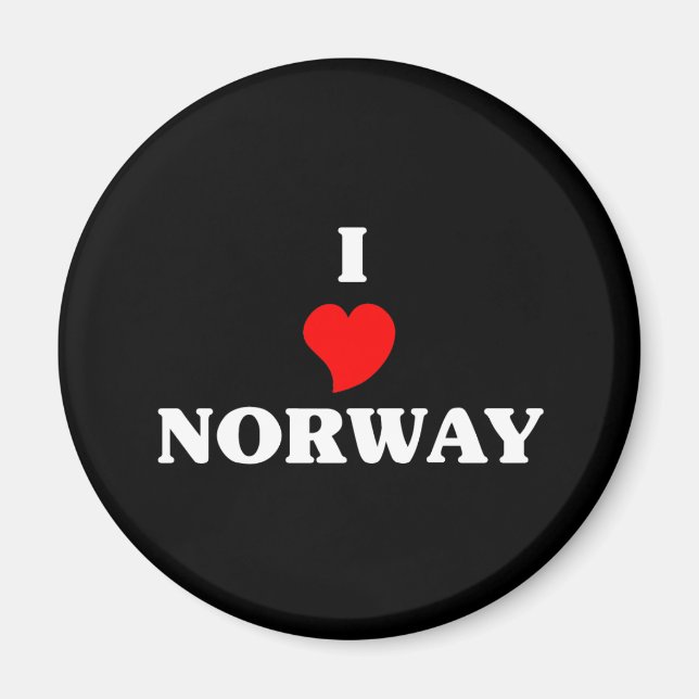 I Liebe Norwegen Magnet (Vorne)
