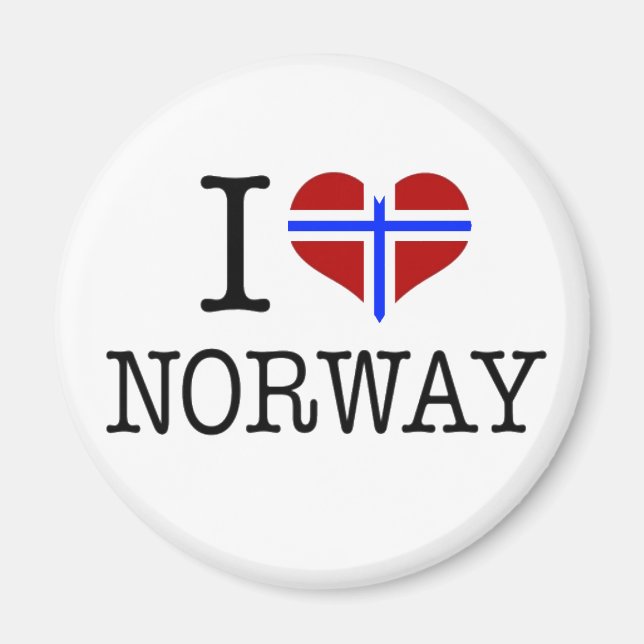 I Liebe Norwegen Magnet (Vorne)