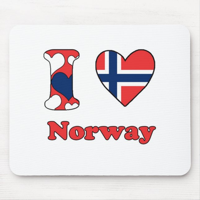 I Liebe Norwegen Mousepad (Vorne)