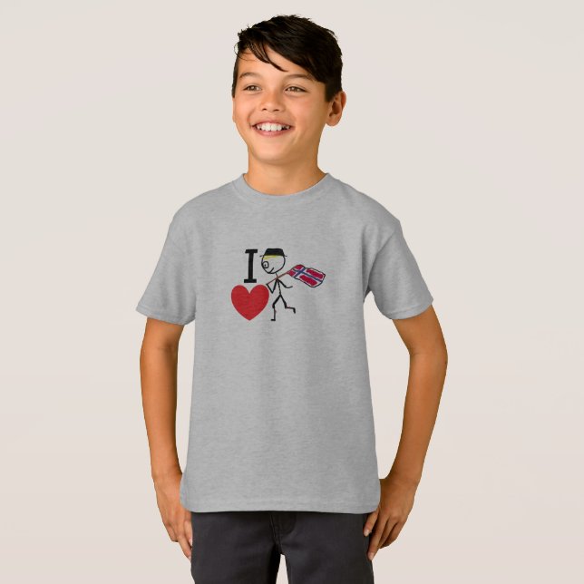 I Liebe Norwegen T-Shirt (Vorne ganz)