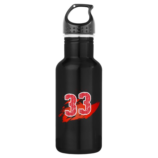 I Liebe Nummer 33 - Trinkflasche (Vorderseite)