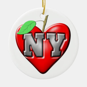 I Liebe NY Keramik Ornament