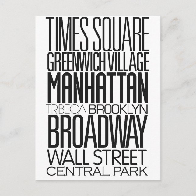 I Liebe NY Postkarte (Vorderseite)