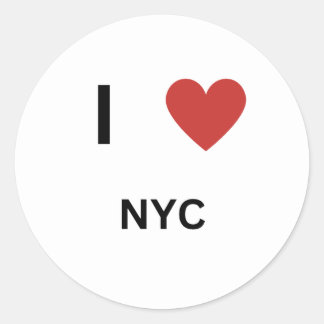 I Liebe NYC Runder Aufkleber