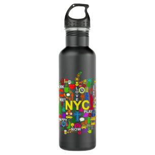 I LIEBE NYC's NEW YORK CITY BIG APPLE Edelstahlflasche