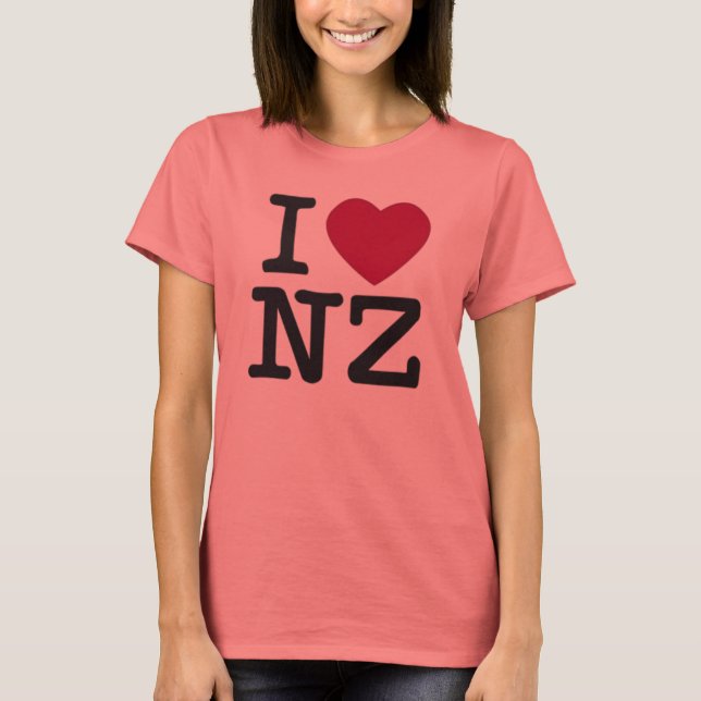 I Liebe NZ T - SHIRT (Vorderseite)