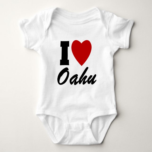 I Liebe Oahu Baby Strampler (Vorderseite)
