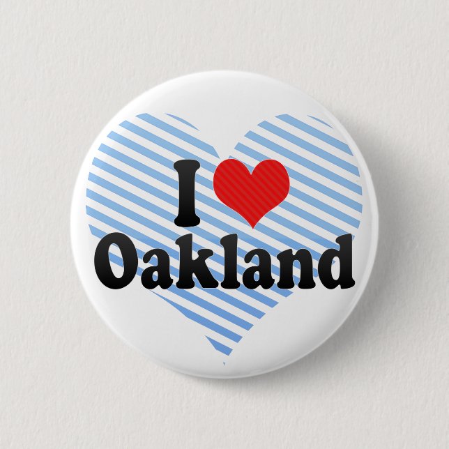 I Liebe Oakland Button (Vorderseite)