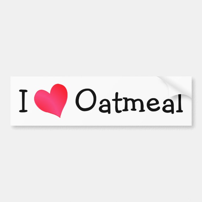 I Liebe Oatmehl Autoaufkleber (Vorne)