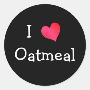 I Liebe Oatmehl Runder Aufkleber