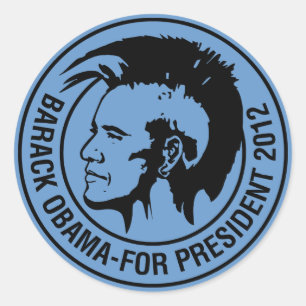 I Liebe Obama 2012 Runder Aufkleber