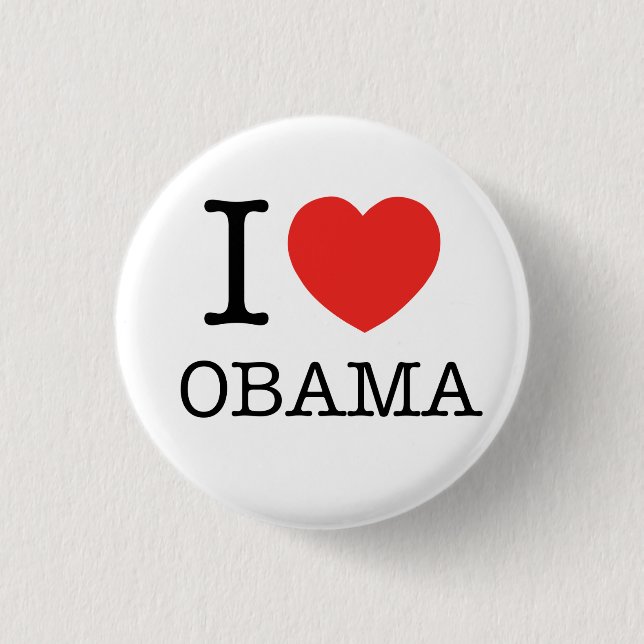 I Liebe Obama Button (Vorderseite)