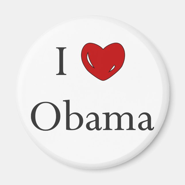 I Liebe Obama Magnet (Vorne)