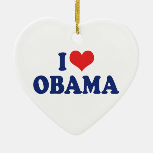 I Liebe Obama Ornament