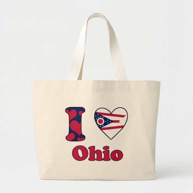 I Liebe Ohio Jumbo Stoffbeutel (Vorne)