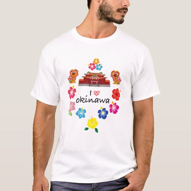 I Liebe Okinawa T - Shirt der Männer (Vorderseite)