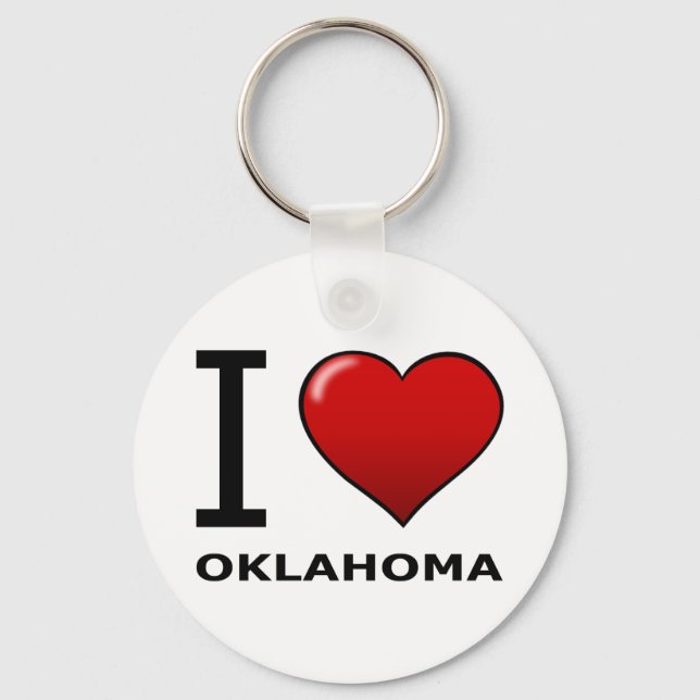I LIEBE OKLAHOMA SCHLÜSSELANHÄNGER (Vorderseite)