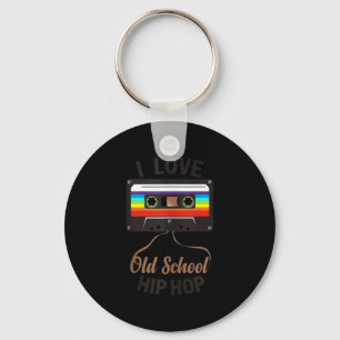 I LIEBE OLD SCHOOL HIP HOP Music 80er 90s Cassette Schlüsselanhänger