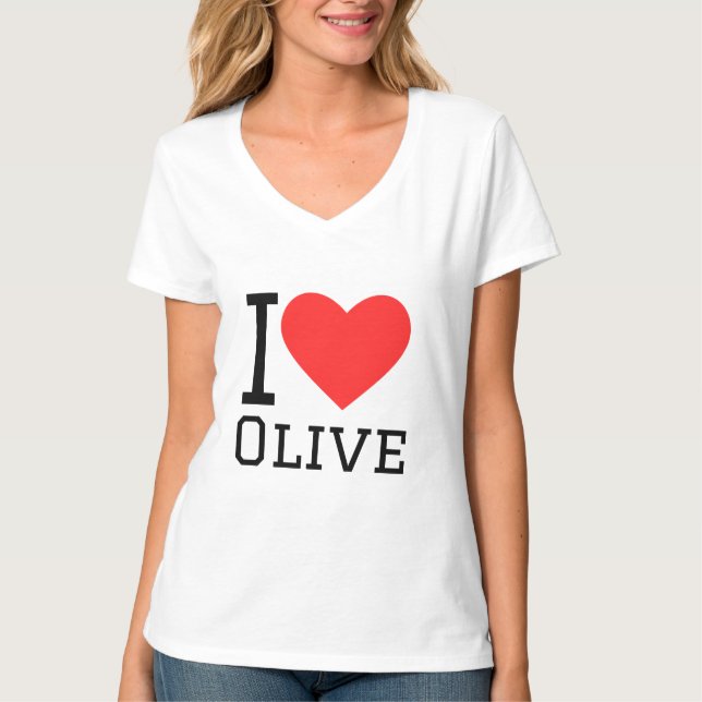 I Liebe Olivenöl T-Shirt (Vorderseite)