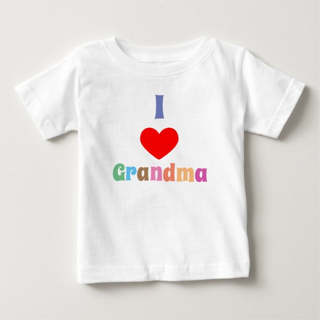 I Liebe Oma Baby T-shirt (Vorderseite)