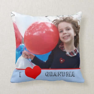 I Liebe Oma Foto Kissen Geschenk für Oma