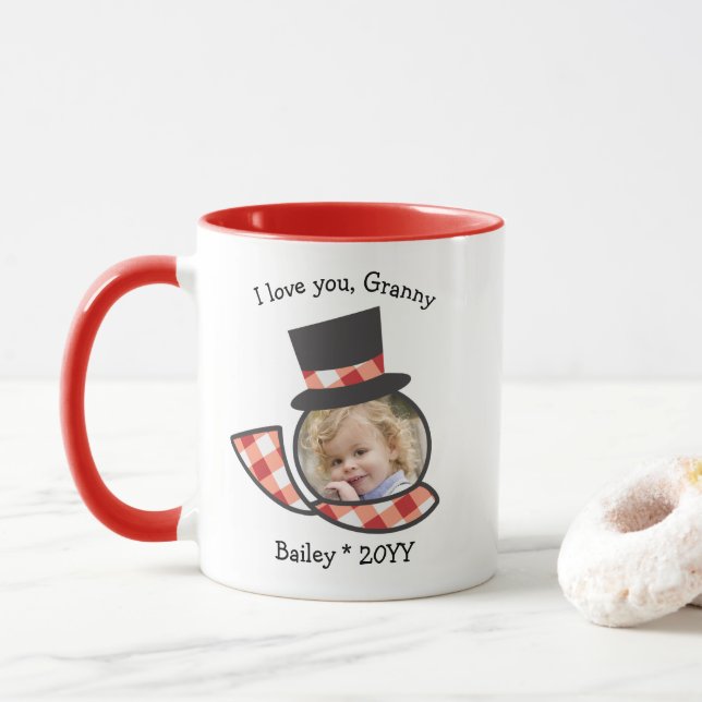 I Liebe Oma Snowman Weihnachten Tasse (Mit Donut)