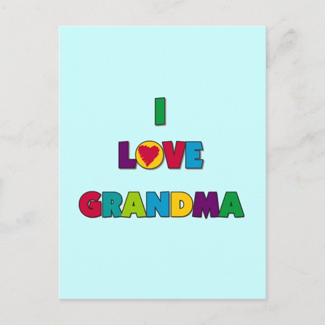 I Liebe Oma T - Shirt und Geschenke Postkarte (Vorderseite)