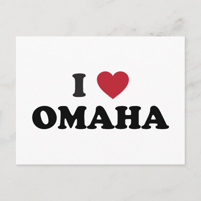 I Liebe Omaha Nebraska Postkarte (Vorderseite)