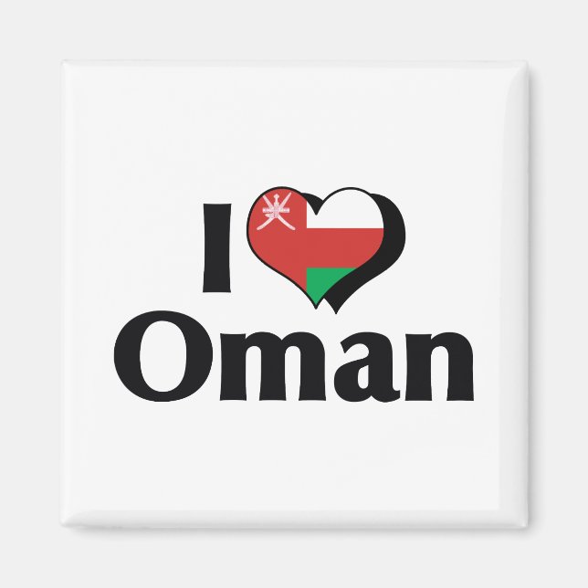 I Liebe Oman Flag Magnet (Vorne)