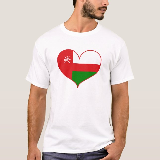 I Liebe Oman Flag T-Shirt (Vorderseite)