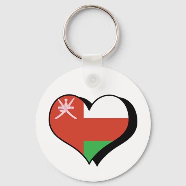 I Liebe Oman Schlüsselanhänger (Vorderseite)
