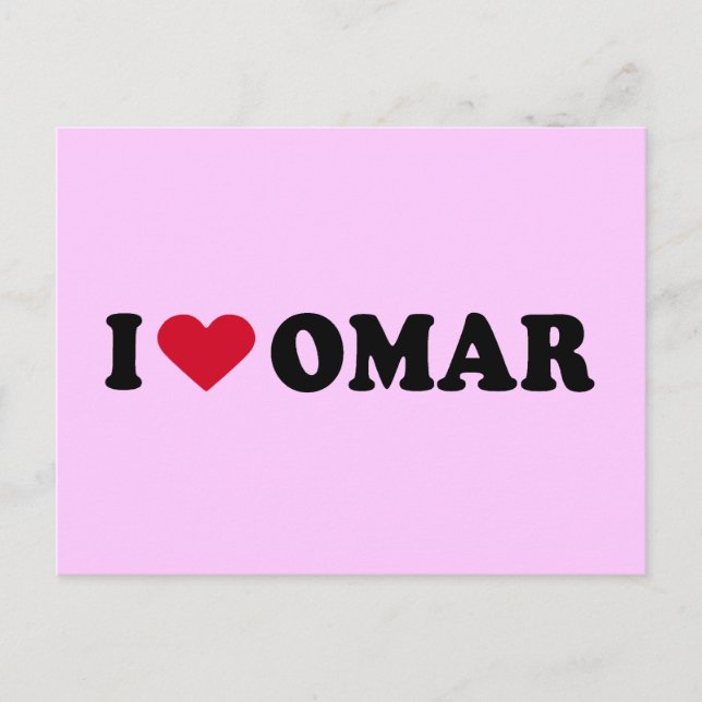 I LIEBE OMAR POSTKARTE (Vorderseite)