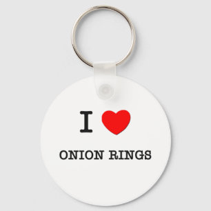 I Liebe ONION RINGS ( food ) Schlüsselanhänger