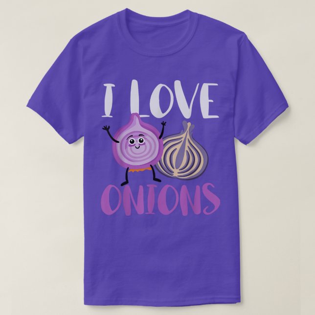 I Liebe Onions Veggie Gemüse Kochen Küche T-Shirt (Design vorne)